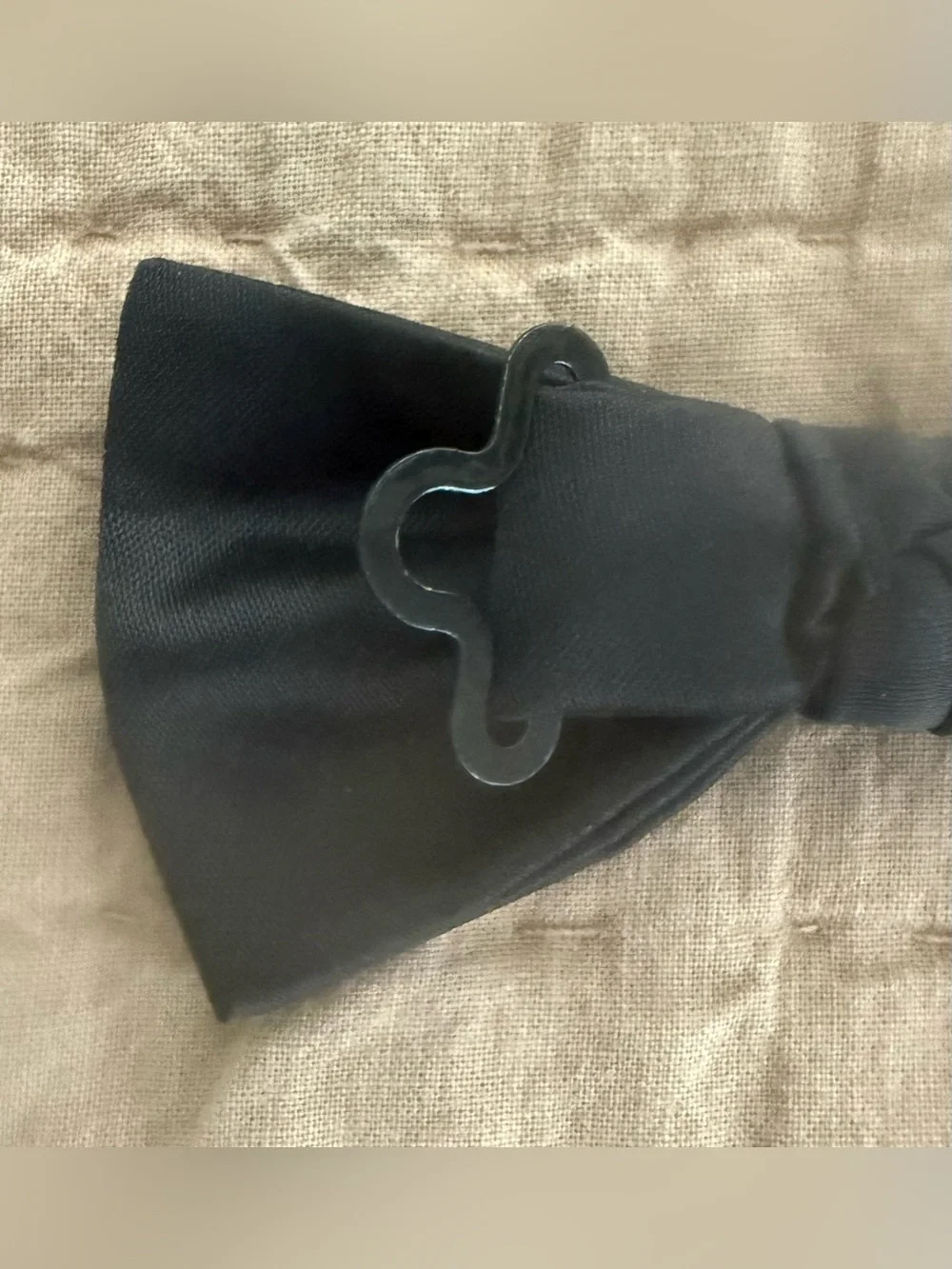 Boys Striped Blue & Red Neck Tie and Black Bow Tie